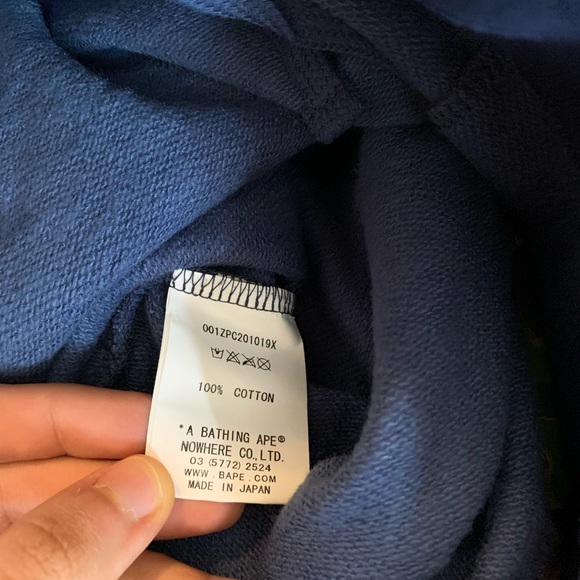 SOLD - Bape A Bathing Ape Blue Shark Shorts Small - Picture 5 of 7